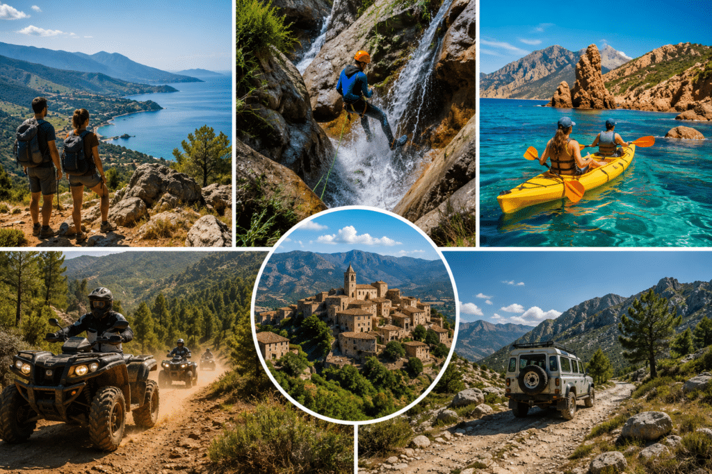 Des activités estivales en Corse : rando, canyoning, quad, visite, 4x4, canoë,...
