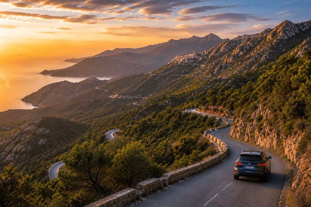 Déplacements des vacanciers sur les routes de Corse