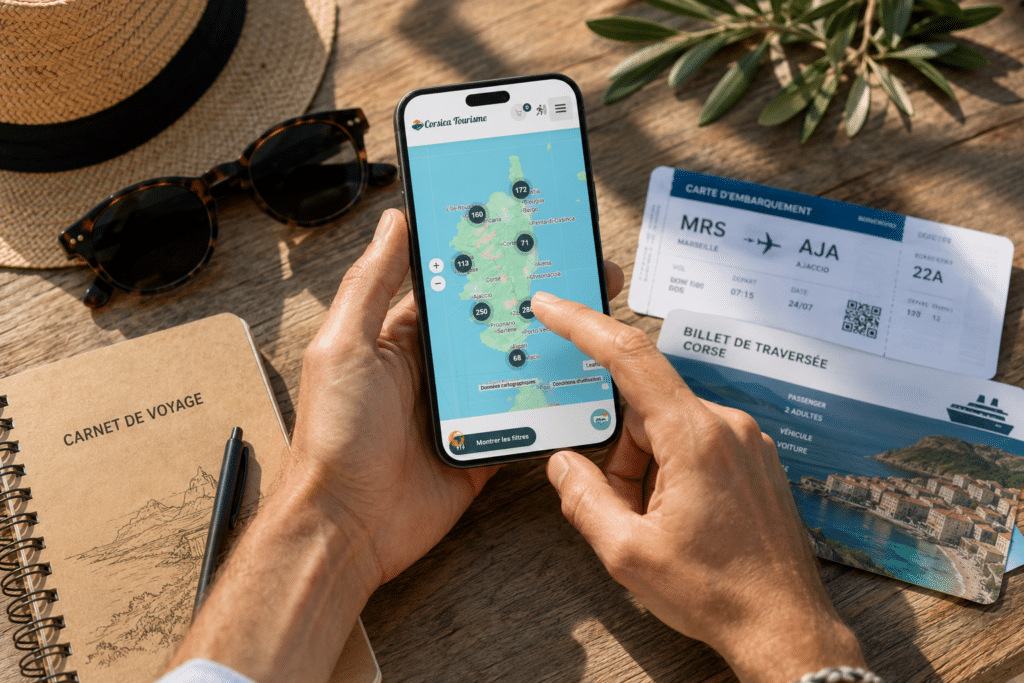 Avant d'embarquer, dernière vérification des activités touristiques disponibles sur Corsica Tourisme
